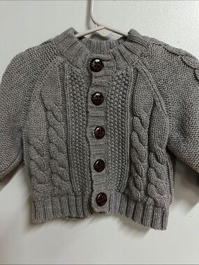 The Children’s Place Gray Knit Button Cardigan